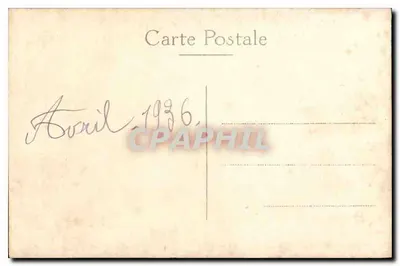 Dziewczyna w stroju ogrodowym — kwiecień 1936 — Karta Pocztowa — Rewers