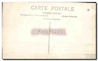 Retrato de um casal — época 1920 — Carta postal fabricada na Inglaterra — Verso