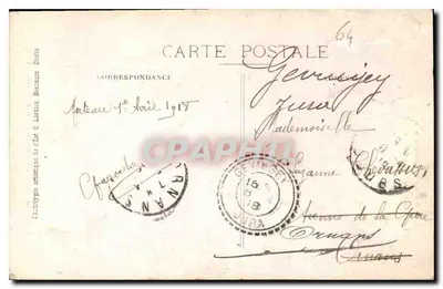 O Salto do Doubs no verão — Franche-Comté — C. L. B. n° 835 — Verso