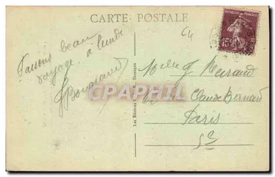 Skok Doubs — granica Francji i Szwajcarii (Wys. 27 m.) — Wydawnictwo Bénaçon, nr 892 — Rewers