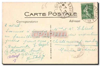 Lourdes — Zamek-Fort — LL. — Wydawca LL, nr 22 — Rewers
