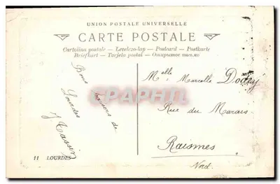Lourdes — Il Pic du Jer e la Basilica — LL — Verso