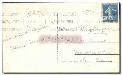 Lourdes — La Gruta y la Basílica — Editor B. P. n°27 — Reverso
