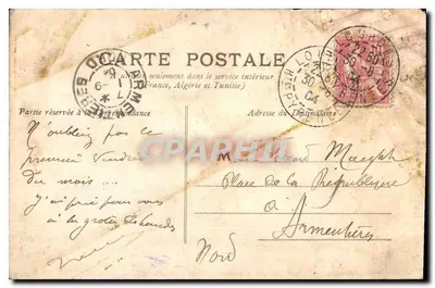 Lourdes (Hautes-Pyrénées) — Gave i Bazylika na tle — wydawca Auch — Rewers