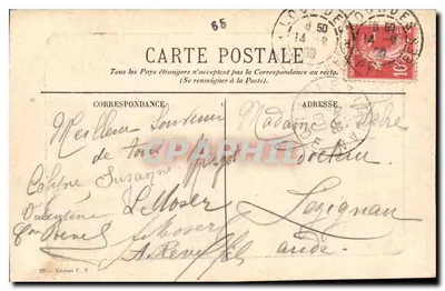 Lourdes — Fontanna św. Michała — Wydawnictwo F. V. nr 29 — Rewers