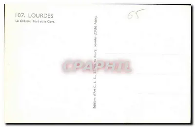 Lourdes — Zamek i rzeka Gave — Wydawnictwo Sztuki C. L. D., Lourdes — Rewers