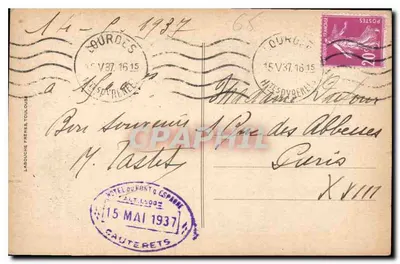St-Sauveur - O Ponte Napoléon - Estrada de Gavarnie - Hélio 21 — Verso