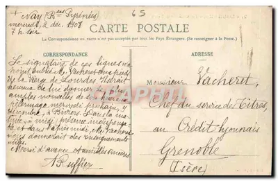 Lourdes - Le Château-Fort — E. Frioux, éditeur, n°2 — Verso