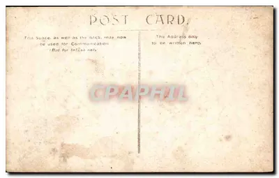Coppia con cane — interno — cartolina postale irlandese — Verso