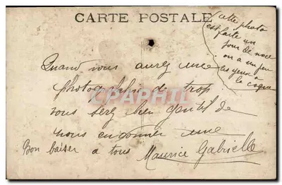 Coppia in abito da sera — studio fotografico — Cartolina d'epoca — Verso