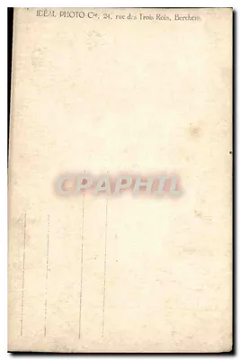Retrato de um homem com terno — estúdio — IDÉAL PHOTO Cie, 24 rue des Trois Rois, Berchem — Verso