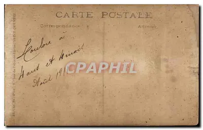 Mała dziewczynka w stroju marynarki — fotografie na kartce pocztowej — wydawca LE VACHE, Fot. 9, Place du Palais, Saint-Quentin — Rewers