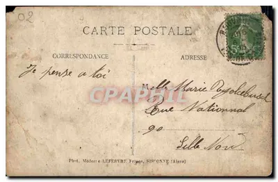 Dois aviadores em um avião Lefebvre — Sissonne (Aisne) — Fot. Moderre Lefebvre Frères — Verso