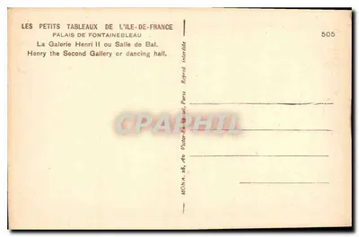 Galeria Henri II ou Sala de Baile — Palácio de Fontainebleau — Mona — Verso