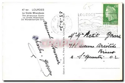 La Grotte Bénie — Éditeur Ellux, n° de série non visible — Verso