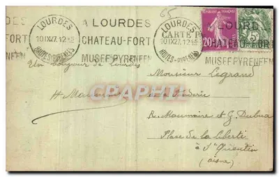 Lourdes — Zamek-Fort — Wydawca: G. Bataillette, n°53 — Rewers