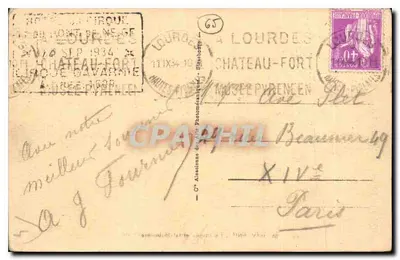 Gavarine — Cirque du Chaumière — wydawca anonimowy, nr serii 65 — Rewers