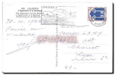Lourdes — Aparecida da Virgem Maria e Basílica — Edição P. Ducet, Lourdes — Verso