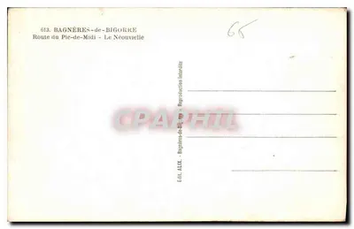 Visão das montanhas nevadas — Editor ALIX n°613 — Verso