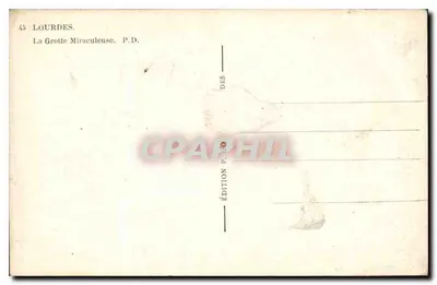 Lourdes — Widok na Cudowną Groto — Wydawnictwo P.D. — Rewers