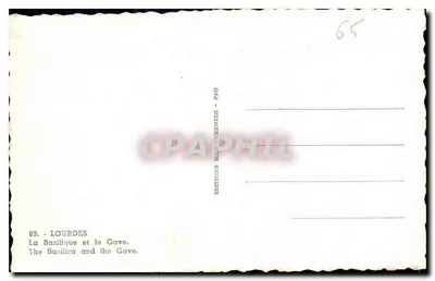 Lourdes — Bazylika i Gave — Wydawnictwo Midi-Pyrénées, Pau, nr 89 — Rewers