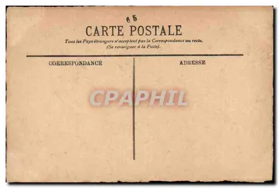 Lourdes — Skalna Massabielle i Zamek Fort na rok 1858 — wydawca nieznany, n° 65 — Rewers