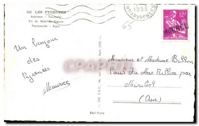 Les Pyrénées — Les cols — Réal-Photo n°102 — Verso