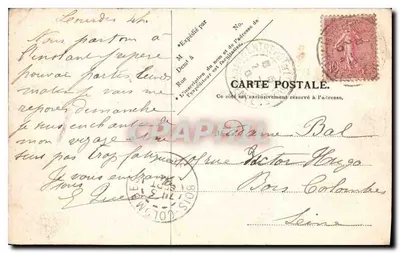 Lourdes — Fronton Rosary — V.P. Paris, Nr 12 — Rewers