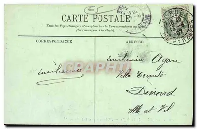 Lourdes — El Pic du Jer — El Observatorio y la Cruz — LL — Reverso