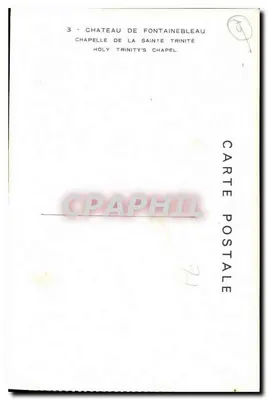 Capela da Santa Trindade — Castelo de Fontainebleau — Carta postal n°3 — Verso