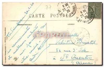 Fontainebleau — Convento di San Giuseppe di Cluny — Facciata sui Giardini — Ospedale temporaneo n°9 — Verso