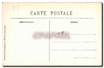 Palazzo di Fontainebleau — Il Parterre — Stampa Fotomeccanica L. MENART, Fontainebleau — Verso