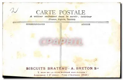 Fontainebleau — łóżko cesarza — wydawca Sirey & Cie, nr 6 — Rewers