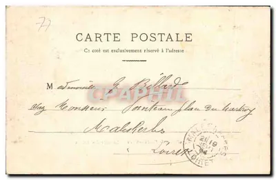 Palacio de Fontainebleau — La Cour des Adieux — L. Ménard, fotógrafo-editor, Fontainebleau — Reverso