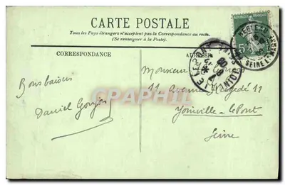 Fontainebleau — O Castelo — A Cour dos Adeusos — LL. — n° 292 — Verso