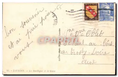 Lourdes — A Basílica e o Gave — Edição fotográfica Quandry, n°26 — Verso