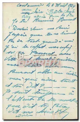 Casal com pombas — PC Paris 1131 — Verso
