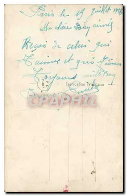 Casal em um interior — cena íntima — PC PARIS 1030 — Verso