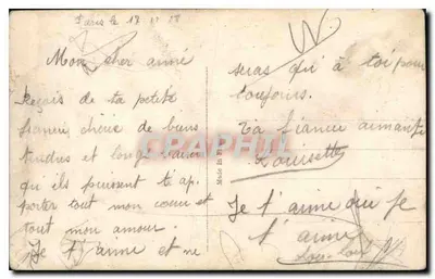 Para zakochana — scena miłosna — PC Paris nr 2669 — Rewers