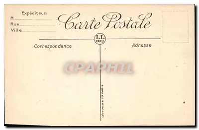 Fontainebleau — Het Paleis gezien richting het Étang aux Carpes — Lévy Fils & Cie Parijs — Achterkant