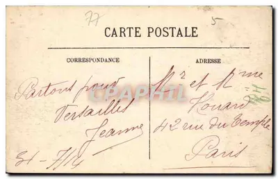 Fontainebleau — Le Château — La Cour des Adieux — LL. — N° 292 — Verso