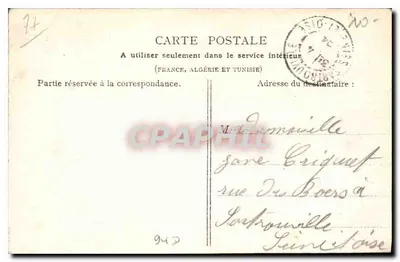 Palácio de Fontainebleau — A Grade de Honra — L. Ménard, fotógrafo-editor, Fontainebleau — Verso