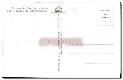 Castelo de Culan — Cher — Éditions LYS — Verso