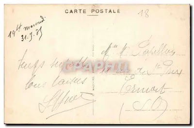 Bourges — Katedra, widok z ogrodu Hôtel de Ville — E.M. n°204 — Rewers