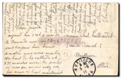 Bourges - Enclos dos Beneditinos - Moinho de São Sulpício — N°220, editor Nouvelles Galeries, Bourges — Verso