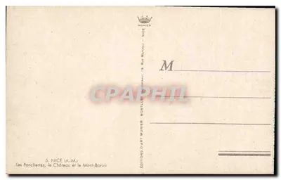 निस - पॉन्शेट्स, कैस्टल और मॉंट-बोरोन — एडिशन डी आर्ट मुनियर, निस — पीछे