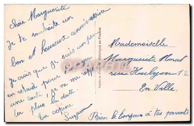 Casal amoroso — Aniversário — Léo, Paris, n° 1786 — Verso