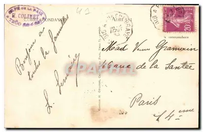 Troo — Les Montaigus — Les Rochers — Edição H. Colinet, n°7 — Verso