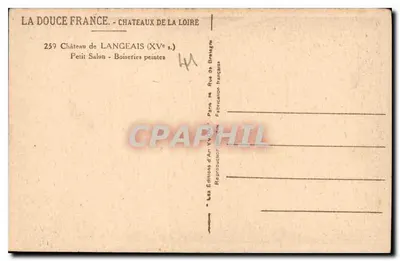 Castelo de Langeais — Pequeno Salão — Painéis de madeira pintados (século XV) — Verso
