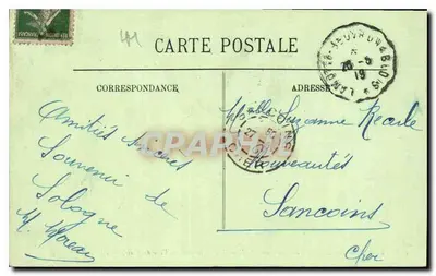 Blois — Detalhe da Fonte Luís XII — As Armas da Cidade de Blois — LL. — Verso